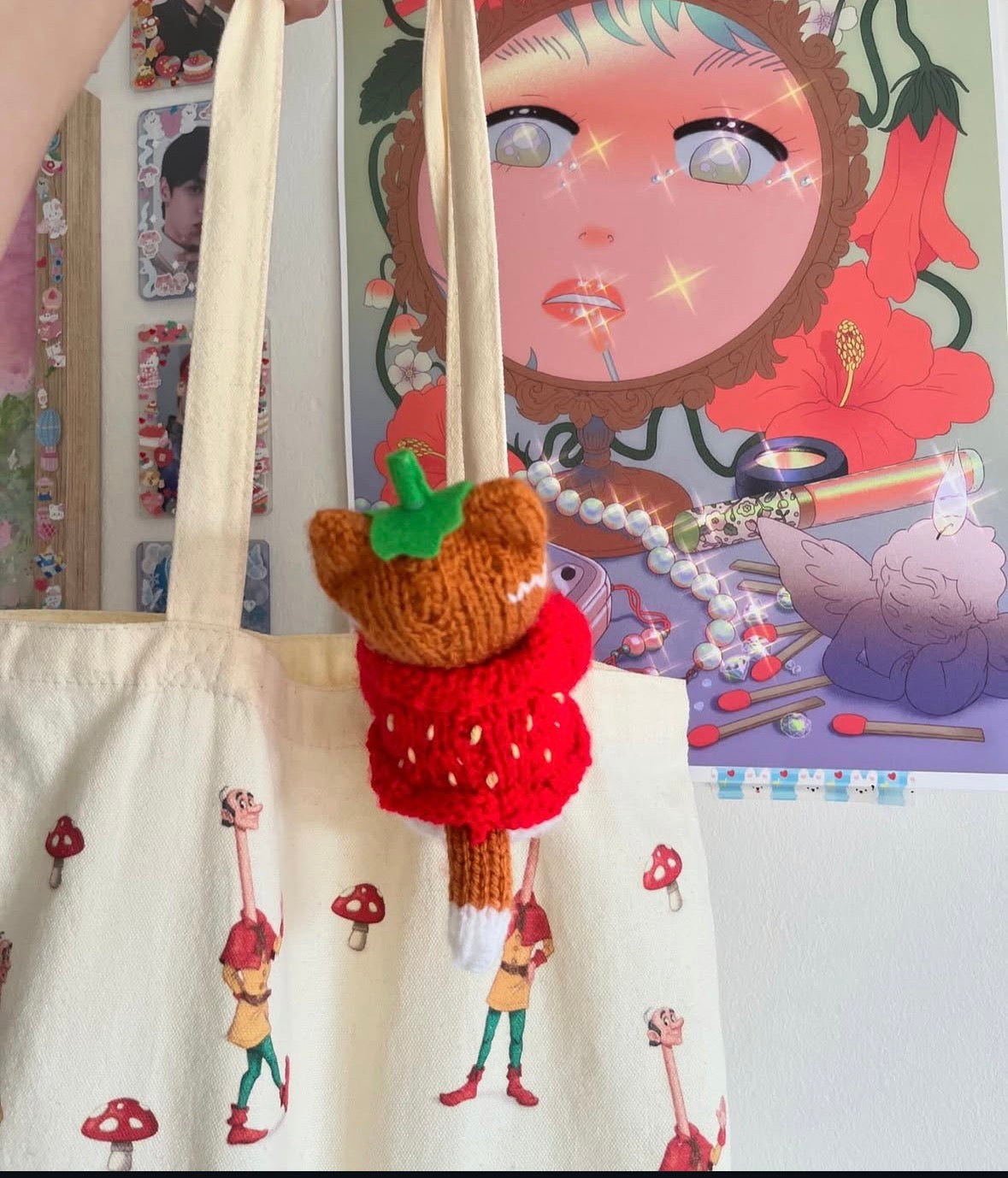 STRAWBERRY CAT BAGCHARM