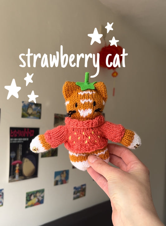 Strawberry Kitty Bagcharm