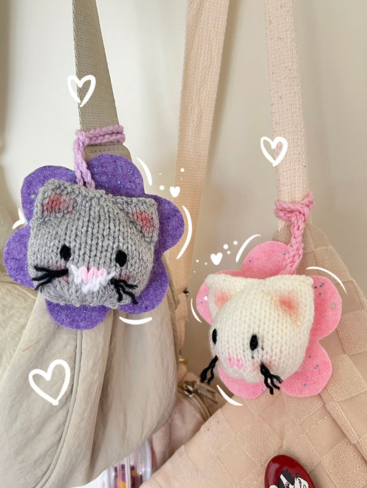 Flower Cat Bag Charms