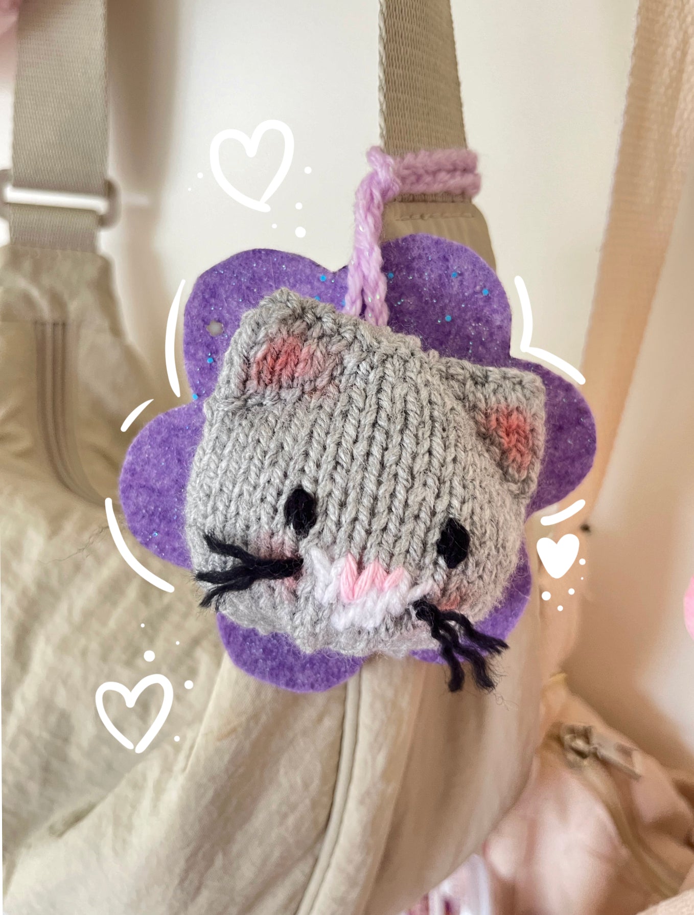 Flower Cat Bag Charms