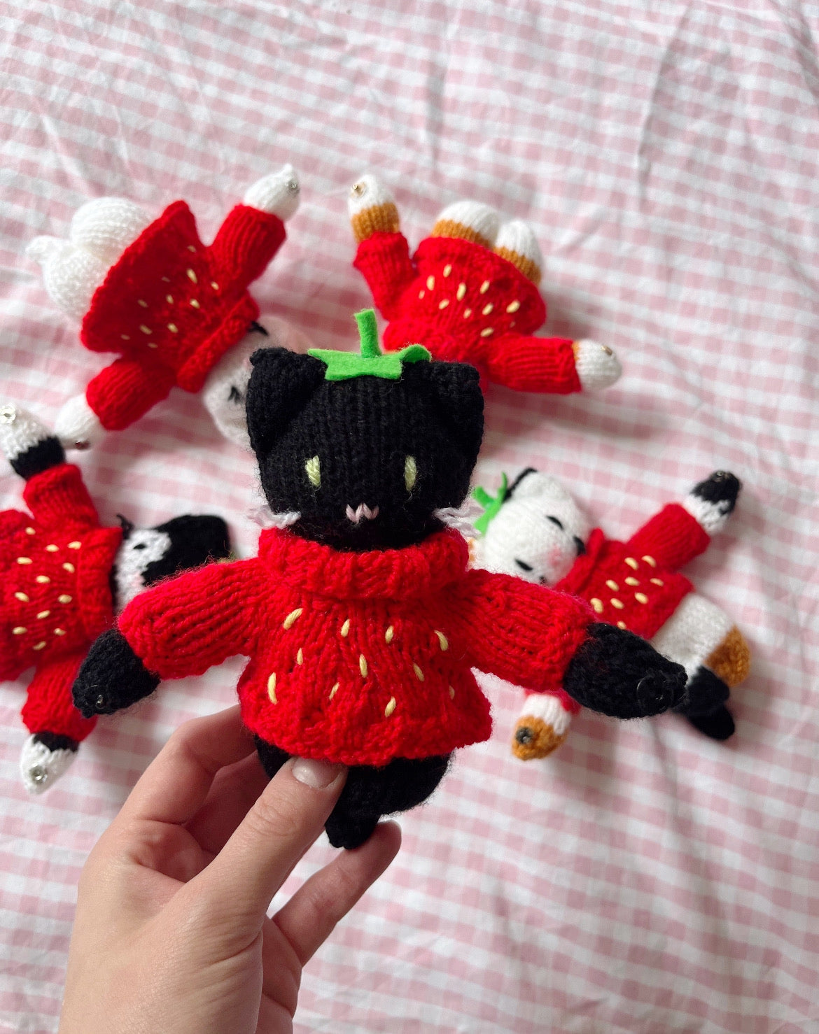 Strawberry Kitty Bagcharm